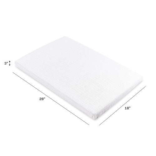 Babyletto Muslin Baby Bassinet Sheets for Girls & Boys - GOTS Certified Breathable Organic Cotton Bassinet Cover - Baby Boy Bassinet Sheets Rectangle - 360° Fitted Bedside Bassinet Sheets, White