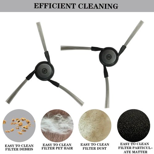 (12 Pack) Side Brush Replacement Compatible with Dreame X40 Ultra/X50 Ultra/L40 Ultra/D20 Pro Plus, Aqua10 Ultra Roller/Pro Track, Mova P50 Ultra/P50 Pro Ultra/P10 Pro Ultra/V50 Ultra Robot Vacuum
