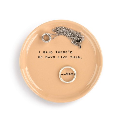 DEMDACO Days Mama Apricot Pink 4 x 4 Ceramic Stoneware Treasure Keeper Jewelry Box