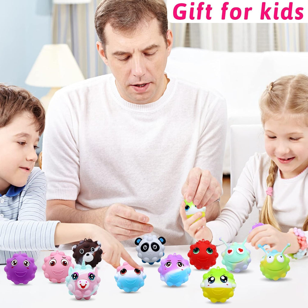 Animal Pop Balls Party Favors by 30 Pack | 3D Fidget Toys for Kids - Perfect Birthday Goodie Bag Stuffers