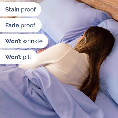 Comfy Twin Size 3 Piece Sheet Set by [Brand Name] - Breathable Cooling Bed Sheets - Ultra-Soft Lavender, Deep Pockets, Wrinkle-Free