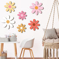 Thyle 6 Pcs Boho Daisy Wall Decor Boho Nursery Decor for Girls Natural Wall Hanging Bohemian Wooden Art Farmhouse Flower Hanging Signs for Home Office Nursery