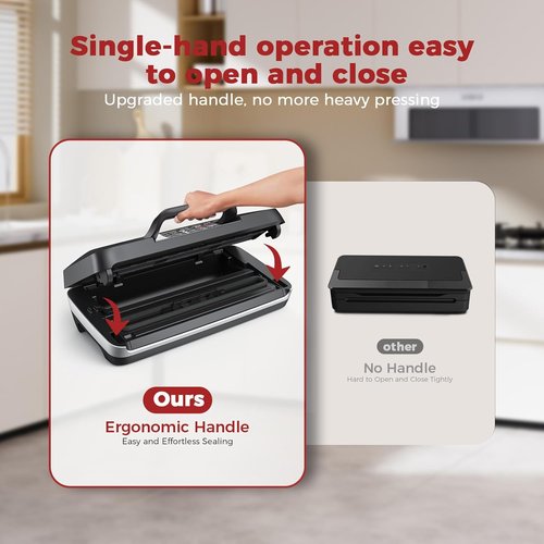 Commercial Food Vacuum Sealer Machine - 10-in-1 Automatic Sous Vide & Meal Prep | 230W Power, Double Heat Seal, Built-in Cutter