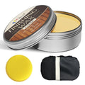 Wood Finishing Wax for Furniture - 100% Natural Chalk Paint Wax for Sealing & Protecting Painted and Raw Wood Surfaces, Wooden Floors & More - Clear Protective Finish, 3.5 Oz (Includes Tools)