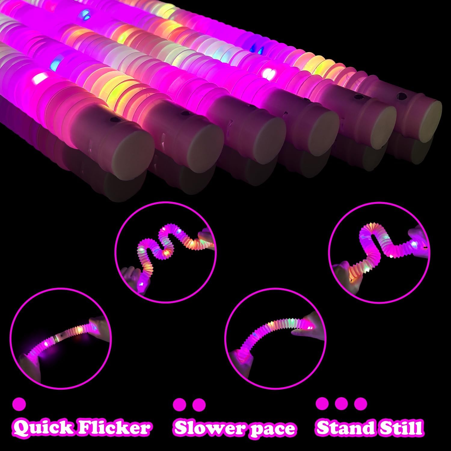 Skiennix Pink Glow Sticks - 24 PCS Party Favors & Accessories for Kids' Graduation & School Events