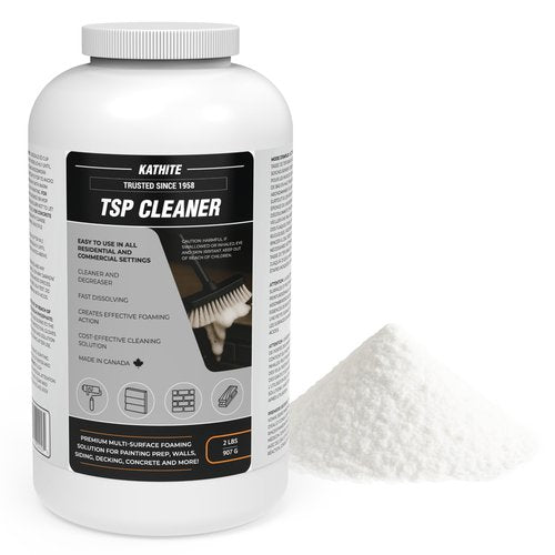 KABIN Kathite TSP Cleaner – Heavy-Duty Degreaser & Multi-Surface Prep – 2 lb Powder – Foaming Paint Prep Solution for Walls, Siding, Decks, Concrete & More – Fast-Dissolving – Made in Canada