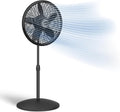 Lasko Pedestal Fan - Oscillating Bedroom Fan with Adjustable Height & 3 Cooling Speeds | 18" Black