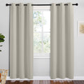 NICETOWN 78-Inch Long Thermal Insulated Curtains - Natural Grommet Room Darkening Draperies, 2 Panels, 42-Inch Wide