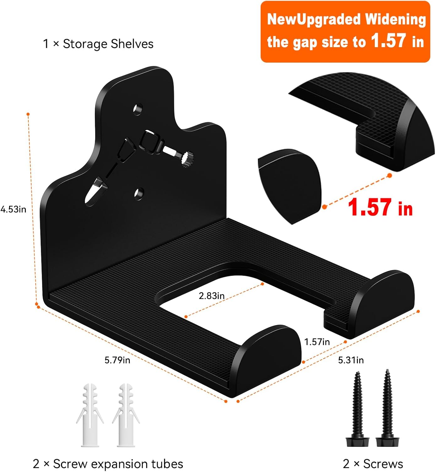 Skiennix Garage Organization Trimmer Rack - Heavy Duty Wall-Mounted Tool Hanger for Garden Tools | 1 Pack