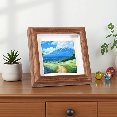 Alrhso 4x4 Shadow Box Picture Frame Small Shadow Box Frame Display Case Picture Frames Made of Solid Wood to Hang Memory Sports Memorabilia, Medals, Wedding, Pins, Awards, Tickets and Photos