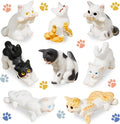 Exasinine Miniature Cat Figurines - 24 Cute Kittens for Fairy Garden & DIY Terrarium Decor