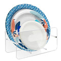 Beitiny Paper Plate Dispenser, Acrylic Plastic Plate Holders, 7-12 Inch Disposable Plates Storage Organizer Rack for Cabinet, Countertop, Counter, Kitchen, 1 Pack