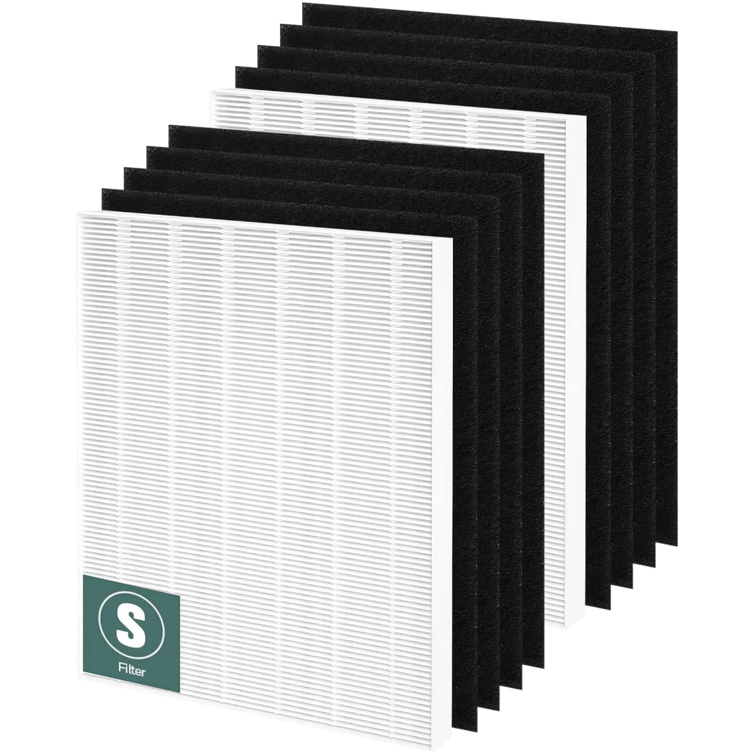 XBGG 2 Pack C545 HEPA Replacement Filter S Compatible with Winix C545 Air Purifier, Replaces Part 1712-0096-00 and 2522-0058-00, 2 HEPA Filter + 8 Pre-Filters