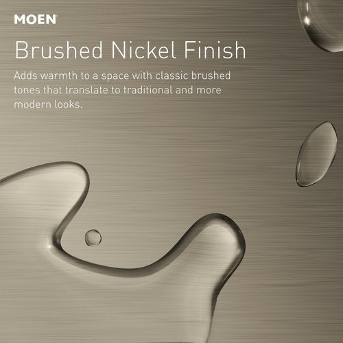 Moen Genta LX Modern Single Kitchen or Bathroom Towel Bar, 24-Inch, Brushed Nickel, BH3824BN