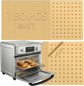 MEIYA Disposable Air Fryer Liners - 180 Pcs Non-Stick Parchment Paper Sheets | 9x11 Inch Rectangular Size