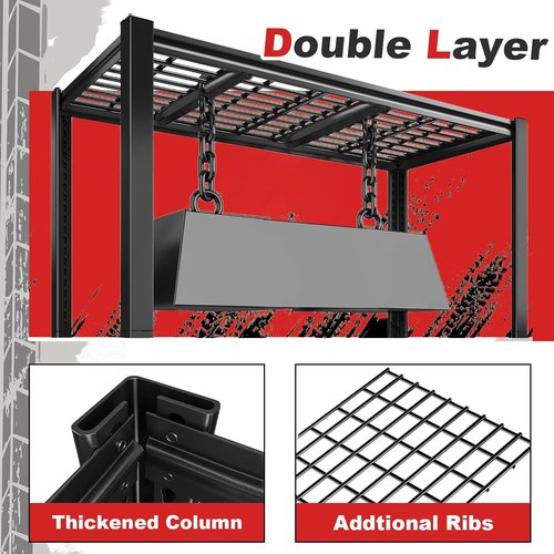40W Heavy Duty Metal Garage Shelving Units - Adjustable Storage Shelves | 2200LBS Capacity, 19.6” D x 39.37” W x 59.84” H