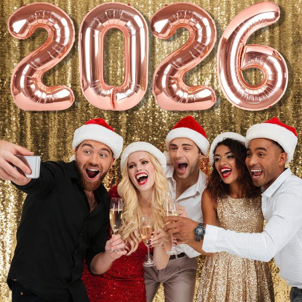 Rose Gold 2026 Balloon - 40 Inch New Year's Eve Decoration | Perfect for Graduation & Birthday Parties