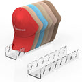 Nicetree Hat Organizer - Acrylic Cap Racks for 14 Baseball Caps | No Installation Needed, Ideal for Dresser & Closet