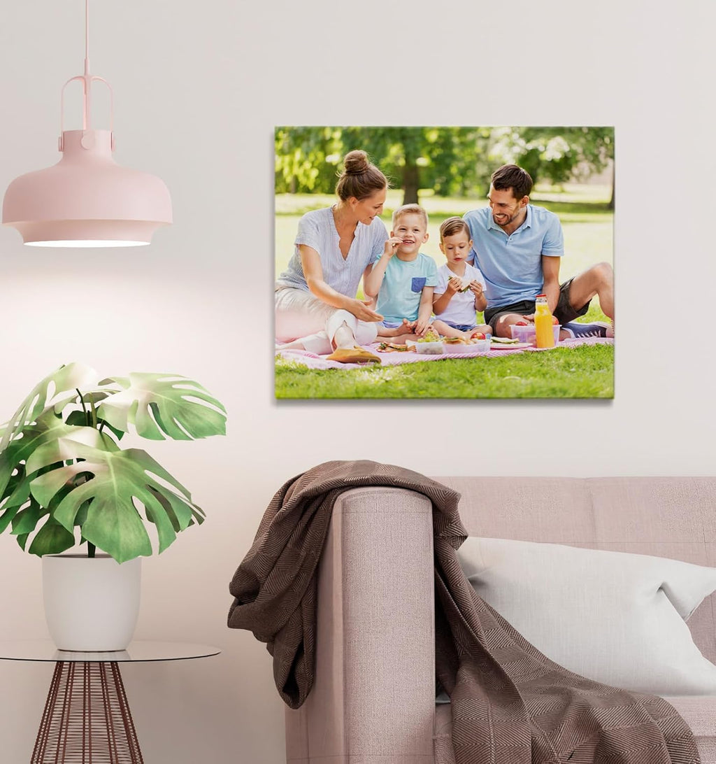 TreeDeal Custom Canvas Prints - Personalized Framed 10” x 8” Photo Wall Art for Home Decor & Gifts