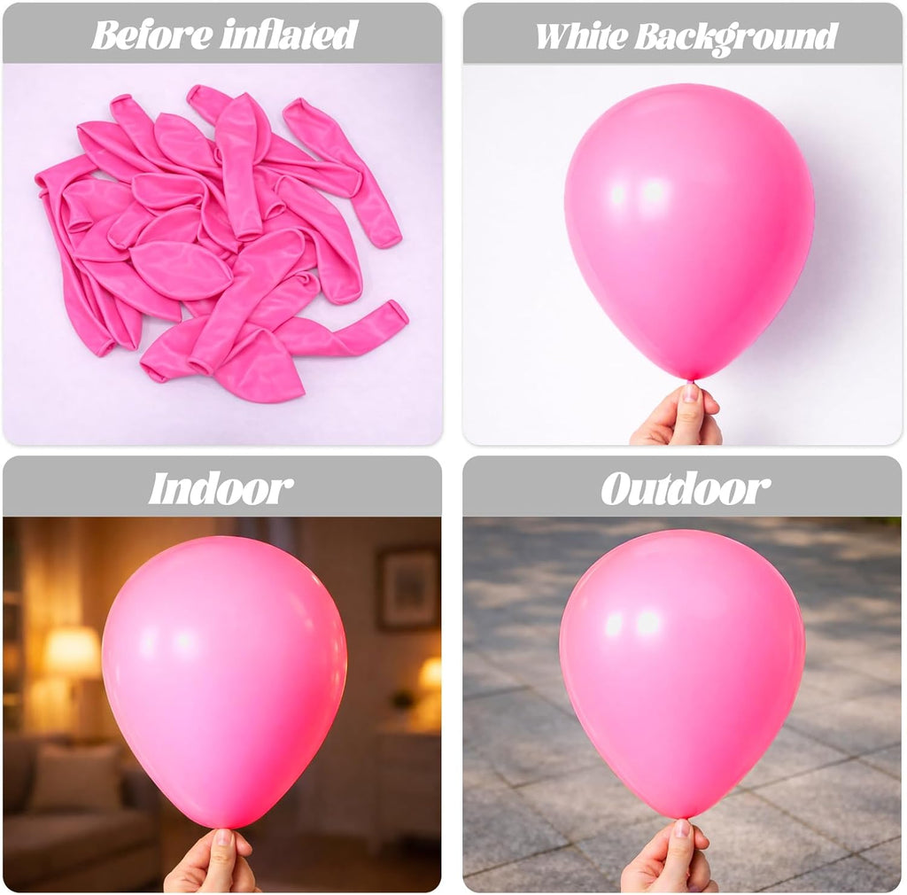 Voircoloria Pink Balloons - 66-Pack 12-Inch Latex Balloons for Weddings, Birthdays & Celebrations