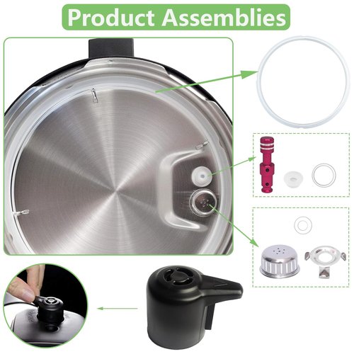 11 PCS Instant Pot Accessories for Duo 8 Qt and Duo Plus 8 Qt, InstantPot Replacement Parts Include Sealing Ring, Steam Release Valve, Anti-Block Shield, Valve Sealing Ring, Float Valve and Gasket