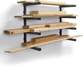 Bora 4-Level Lumber Storage Rack - Space-Saving Metal Shelf for Wood, Pipes & Building Materials | PBR-004B Black Gray