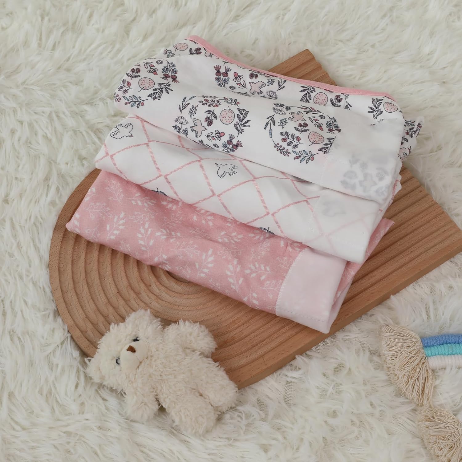 Skiennix Baby Swaddle Sleep Sacks - 3-Pack Organic Cotton Wraps with Adjustable Wings | Soft & Breathable for 0-3 Months