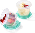 U-Taste Silicone Food Container Set - 4oz x 2, Airtight & Stackable for Snacks | Freezer & Microwave Safe, Aqua Sky