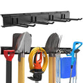 Garage Garden Tool Organizer Wall Mount, Heavy Duty Garage Tool Storage Rack 32 Inches, Max Load 220lb - Shovel, Rake, Folding Chair, Weed Eater Storage