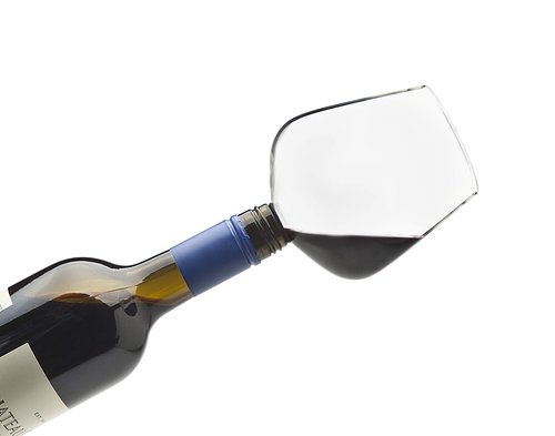 Godinger Chugmate Wine Glass Bottle Topper,The Original Goblet To Drink Straight From The Bottle, 16oz
