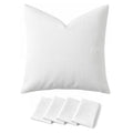 Deconovo Pillow Covers ONLY, Set of 4, 18x18 Inch Decorative Throw Pillow Cover, Cushion Case Covers for Bed Sofa Living Room Bedroom, White