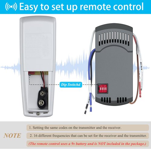 Ceiling Fan Remote Control Kit with Up Down Light, Replacement for Hampton Bay Harbor Breeze Hunter Westinghouse, 3-Speed Remote Replace UC7078T UC7080T CHQ7078T L3H2010FANHD Fan-HD6 FAN-28R