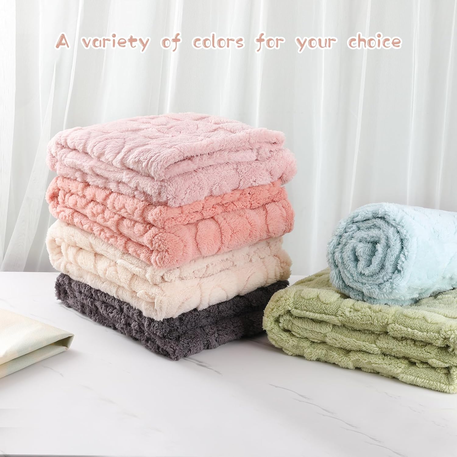 Skiennix Baby Blankets - Cozy Fleece Heart Checkered Crib Blankets for Girls | 30x40 Light Pink