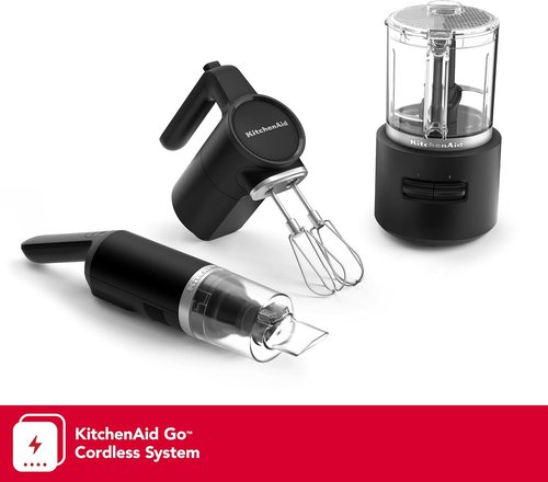 KitchenAid Go™ Cordless Bundle - Hand Mixer, Food Chopper & Kitchen Vacuum | Black Matte, Battery Included