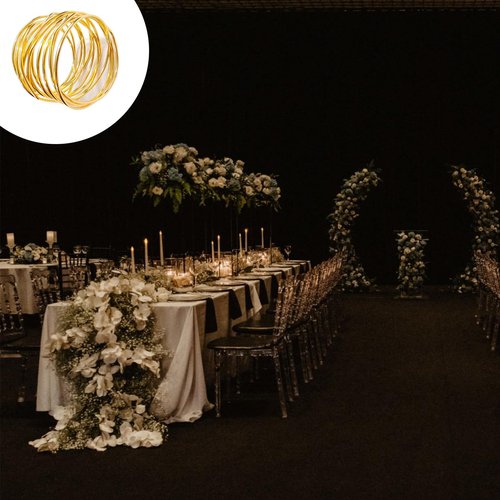 Gold Napkin Rings - 6 PCS Metal Napkin Rings(Twisted Wire) Napkin Holders Buckles for Family Dinner, Wedding, Party,Table Decorations