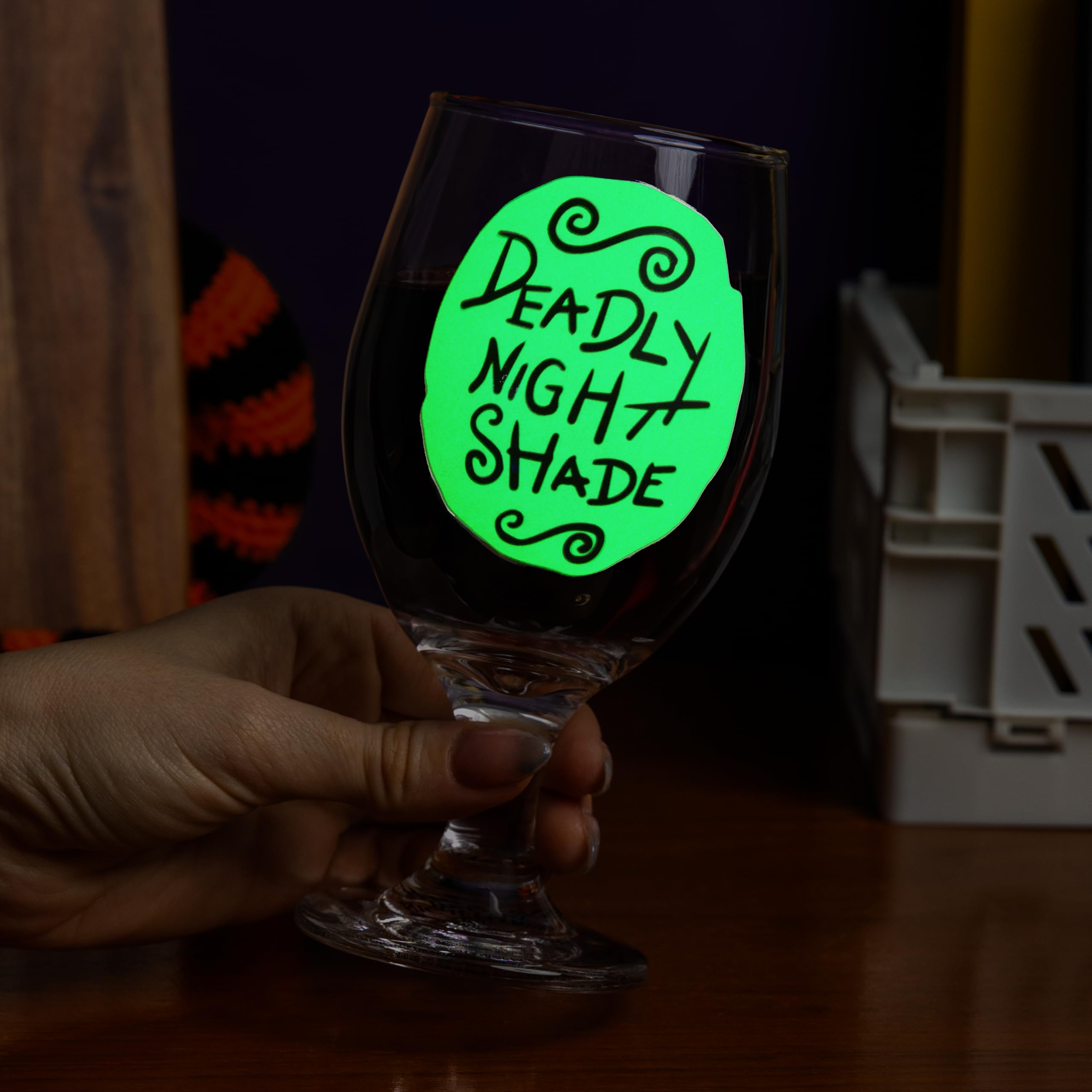 Paladone Nightmare Before Christmas Glow in The Dark Glass - Officially Licensed Deadly Nightshade Cup for Halloween and Jack Skellington Fans, 350ml (11.8 fl oz)