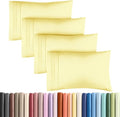 King Pillow Cases by [Brand Name] - Ultra Soft Hotel Quality Covers | Wrinkle-Free, Stain Resistant - 4 Piece Set in Yellow