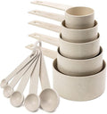 Beille Measuring Cups & Spoons Set - 10pc Wheat Straw Cooking & Baking Tools