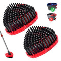 2 Pack Upgrade Scrub Brush Replace Heads Compatible with O Cedar EasyWring RinseClean 2 Tank Spin Mop, Scrubber Brush Mop Head for Ocedar Mop Scrub Brush of Hard Bristle to Floor Clean, Not for 1 Tank