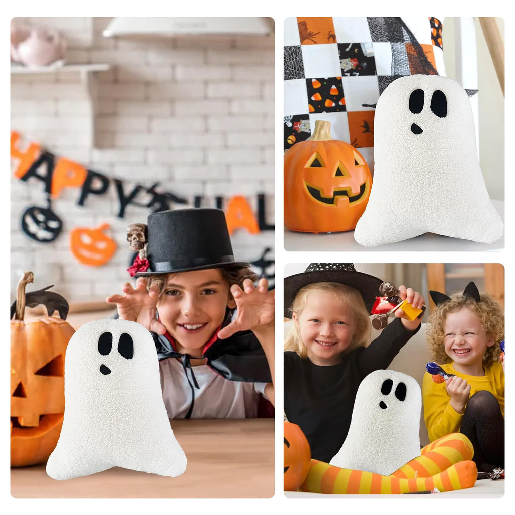 WSARZAHE Halloween Pillows, Ghost Pillow, Fall Decorative Pillow Indoors, Halloween Decorative Throw Pillow, Cute Pillow for Home (White)