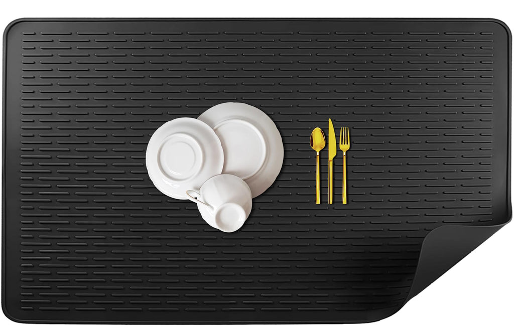 Golener Silicone Stove Cover - 36.5" x 20.5" Electric Stove Protector, Food Grade, Foldable, Easy Clean, Heat-resistant Silicone Mat for Glass, Black