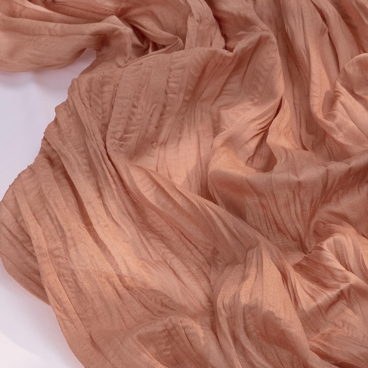 Socomi Cheesecloth Table Runner - Dusty Rose Boho Style | 120 Inch Sheer Decor for Weddings & Events