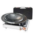 YINMANQ Detachable Grill Pan & Gas Stove Combo with Safety Auto-Eject | Portable Suitcase Design for Camping, Tailgating, Picnics, Indoor/Outdoor Cooking & Hot Pot