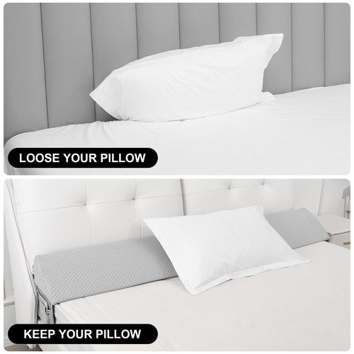 Rormcheny Full Bed Wedge Pillow Headboard Gap,Wedge Pillow Headboard/Bed Gap Filler,Fill The Gap (0-8") (Gray, 54"x10"x6")