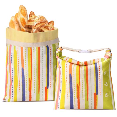 2-Pack Beeswax Bread Bags for Sourdough Homemade Bread，XL Reusable Beeswax Bread Storage Bag，Portable with large capacity，Keeps Fresh, Easy to Clean