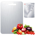 304 Stainless Steel Cutting board, Double Sided Metal Cutting Boards for Kitchen Meat Vegetables & Fruits Chopping Board Dishwasher Safe Easy to Clean(XL-18.11 * 11.81in)