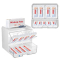 YEXEXINM Bandages Storage Organizer for Wall Large Bandage Organizer with Lid 3-Compartment Plastic Bandaid Storage Container for Home Medicine Cabinet, Elastic Bandage Wrap, Cotton Swab