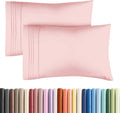 Skiennix Queen Pillow Cases Set of 2 - Ultra Soft Hotel Quality - Wrinkle Free & Stain Resistant - Baby Pink