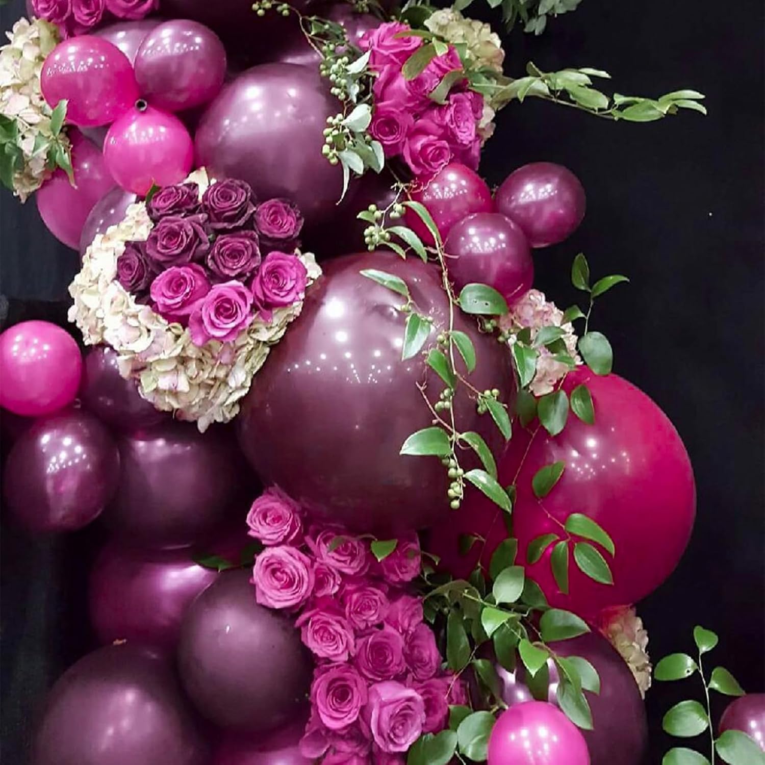 PartyWoo Dark Purple Balloons - 100 Pcs 10 Inch Latex Helium Balloons for Graduation & Parties