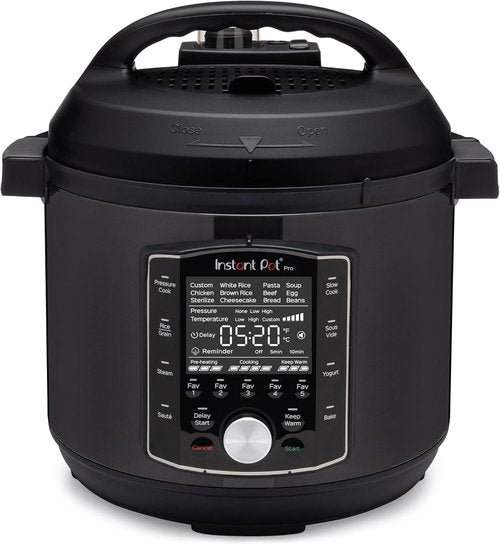 Instant Pot Pro 10-in-1 Pressure Cooker - Versatile Cooking with 800+ Recipes | 6 Quart, Black